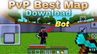 Minecraft Pe PvP Map Download In Hindi2023 [upl. by Magnien355]