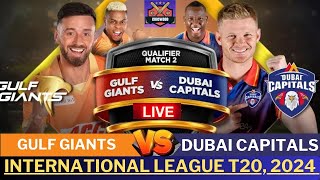 🔴 Live  Dubai Capitals Vs Gulf Giants  ILT20  Qualifier 2 [upl. by Yssep583]