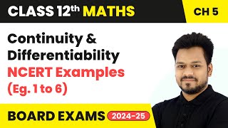 Continuity amp Differentiability  NCERT Examples Eg 1 to 6  Class 12 Maths Chapter 5  CBSE 2024 [upl. by Aneehs]