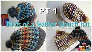 Birds of a Feather Crochet Slouch Hat Pt 1  Crochet Tutorial [upl. by Swanhilda]