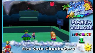 Super Mario Sunshine Pianta Village Secret 1  Red Coin Chucksters commentary Switch [upl. by Ynatsed]