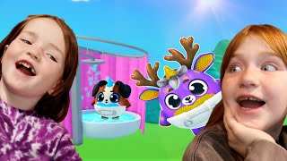 Adley hatches BABY RAiNBOWCORNS Niko Finds hidden secrets and new eggs inside a fun Roblox Game [upl. by Tanaka]