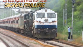 HWH  BKN Exp Faces Signal Failure  ALP Fixes Signal amp Start Train Again [upl. by Savell]