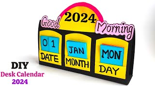 How to make DIY Desk Calendar 2024  DIY desk calendar  Handmade Desk Calendar  New Year crafts [upl. by Carrie]