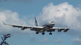 Rossiya Ilyushin Il96 Landing at Berlin Tegel Airport full HD [upl. by Sherrer]