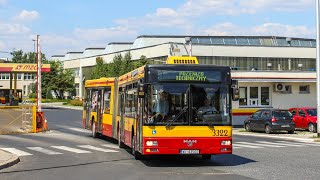 Przejazd MAN NG313 3322 MZA Warszawa  Wyjazd na linię 100 [upl. by Annawaj]