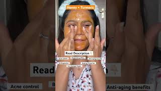 Turmeric Honey Face Mask for DARK SPOTS amp Pimples skincare facemask skin homeremedies viral [upl. by Mitchel]