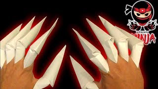 How to make Paper Claws EASY Origami hobby [upl. by Sabas]