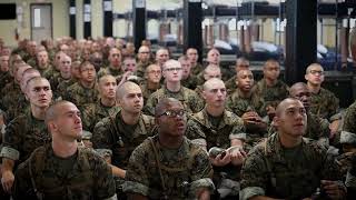 Marine Corps Recruits Meet their Senior Drill Instructor on Parris Island S C  June 2024 [upl. by Duyne94]