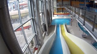 Dvoudráhová Water Slide at Aquapark Kladno [upl. by Monahan]