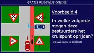 EXAMEN RIJBEWIJS B VRAGEN VOORRANG VOORRANGSREGELS 4 [upl. by Airun]