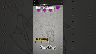 Atitude Smoking drawing 😈 atitude smokingboy drawing draw art sketch support💖 [upl. by Stamata]