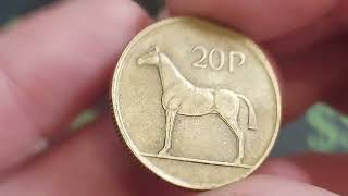 EIRE 1986 20P COIN VALUE  REVIEW HORSE [upl. by Eleynad177]