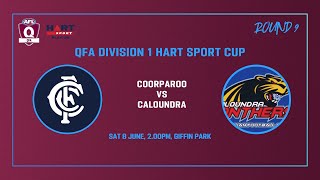 Rd 9 Coorparoo vs Caloundra Mens Div 1 AFL 8th June [upl. by Orian685]