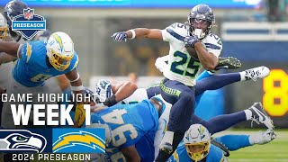 Seattle Seahawks vs Los Angeles Chargers  2024 Preseason Week 1 Game Highlights [upl. by Schreiber246]