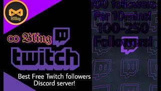 Free Best Twitch Bot Followers 2023 Discord server [upl. by Airdnalahs]