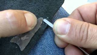 005  35 Arrowhead Indirect Percussion Flintknapping [upl. by Seira]