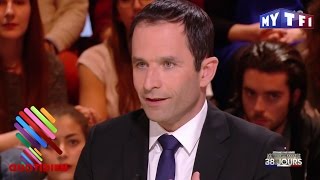 La campagne en 3 mots par Benoît Hamon  Quotidien du 17 Mars  Quotidien avec Yann Barthès [upl. by Arabrab493]