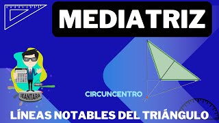 QUÉ ES LA MEDIATRIZ DE UN TRIÁNGULO Y COMO DIBUJARLAS  CIRCUNCENTRO DE UN TRIÁNGULO [upl. by Euqinue693]