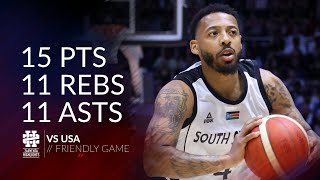 Carlik Jones 15 pts 11 rebs 11 asts vs USA Friendly Game [upl. by Giliane]