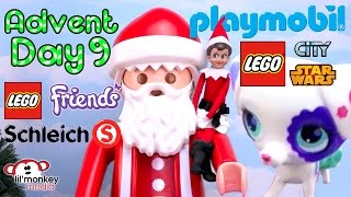 DAY 9  2016 Advent Calendar Collection 4 Playmobil 2 Schleich Lego Friends City amp Star Wars [upl. by Sivahc]