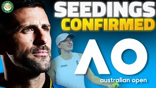 Australian Open 2024 Seeding CONFIRMED ✅  GTL Tennis News [upl. by Tnelc401]