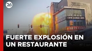 ASIA  Fuerte explosión en un restaurante en el norte de China [upl. by Orva]