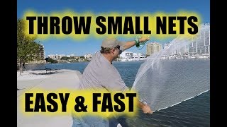 Easiest Way To Throw Small Cast Nets 4 5 or 6 Foot [upl. by Akered876]