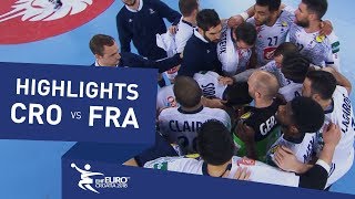 Highlights  Croatia vs France  Mens EHF EURO 2018 [upl. by Esinaj]