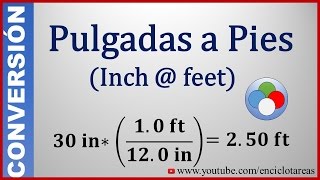 Convertir de Pulgadas a Pies Inch to feet [upl. by Ibloc279]