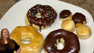 AIR FRYER DONUTS USING CANNED BISCUITS [upl. by Powder]