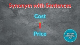 Synonyms of cost  Learn by synonyms and sentences  Synonyms example [upl. by Ykroc561]