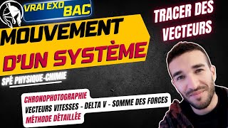 1èreampTerm SPÉ PHYSIQUE MOUVEMENT DUN SYSTÈME  TRACER VECTEURS CHRONOPHOTOGRAPHIE 🎯 EXO BAC [upl. by Fry]