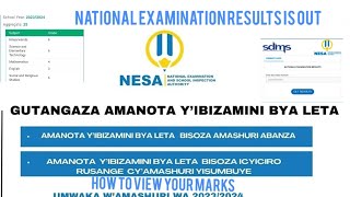 NATIONAL EXAMINATION RESULTS 2024 RWANDA HOW TO VIEW YOUR MARKS by phone [upl. by Dela]