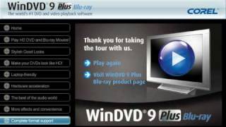 Video Tour  Corel WinDVD 9 Plus Bluray [upl. by Ihculo]