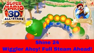 Super Mario Sunshine  Super Mario 3D All Stars Shine 24  Wiggler Ahoy Full Steam Ahead [upl. by Fredrick]