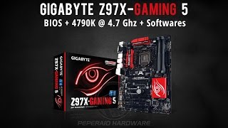 Gigabyte Z97x Gaming 5 LGA 1150  Parte 22 BIOS Overclocking 4790k  47 Ghz softwares [upl. by Ellenid547]