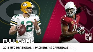 2015 NFC Divisional Round Packers vs Cardinals  NFL Full Game [upl. by Noemi]