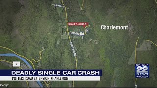 Passenger killed driver injured in singlecar crash in Charlemont [upl. by Aeuhsoj]