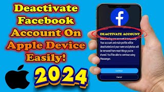 How To Deactivate Facebook Account  How To Deactivate Facebook Account On Iphone 2024  11ai [upl. by Yurik]