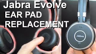 Replacing ear pads on Jabra Evolve headphones [upl. by Nohsid]