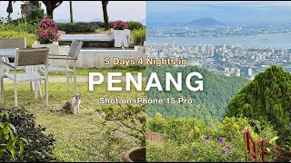 🇲🇾 penang vlog  street food 🍲 cafes ☕️ cats 🐈 penang hill 🚞 — Shot on iPhone 15 Pro [upl. by Tail618]