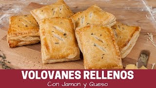 Volovanes de jamón con queso  Muy Fáciles [upl. by Fabrianne]