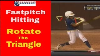 Best Fastpitch Softball Power Hitting Drill  Rotate the Triangle – A Rotational Hitting Mechanic [upl. by Dauf64]