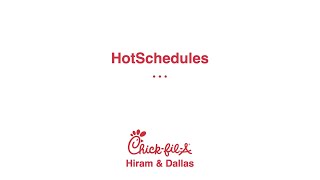 Hot Schedules Tutorial [upl. by Abbie]