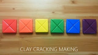 Rainbow ddakji clay cracking making 무지개 딱지 클레이로 만들기 [upl. by Olram]