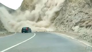 Devastating Rockfalls and Landslides Caught on Video [upl. by Ayet]