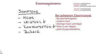 Vorbereitung für Approbationsprüfung KP Hämatologie 1Anämie  Eisenmangelanämie [upl. by Nedgo]