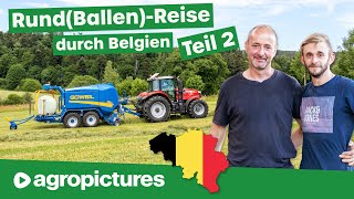 Landwirtschaft in Belgien 🇧🇪🚜🐮🌾 Biobetrieb setzt auf Rundballen  Göweil Rundballenpresse G1 F125 [upl. by Aderfla]