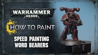 How to Paint Speed Paint Word Bearers [upl. by Aelhsa289]